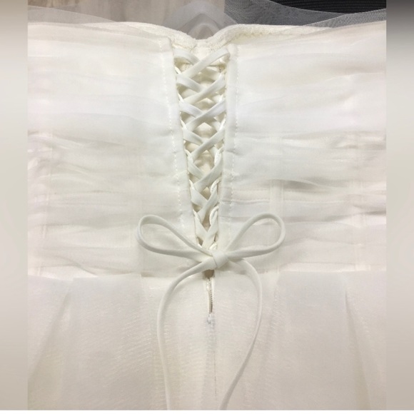 NEW wedding midi white soft tulle dress - Picture 7 of 13